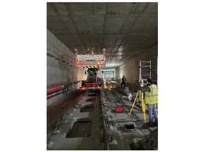 Installation of the catenary system for the Bursa Emek – City Hospital metro line